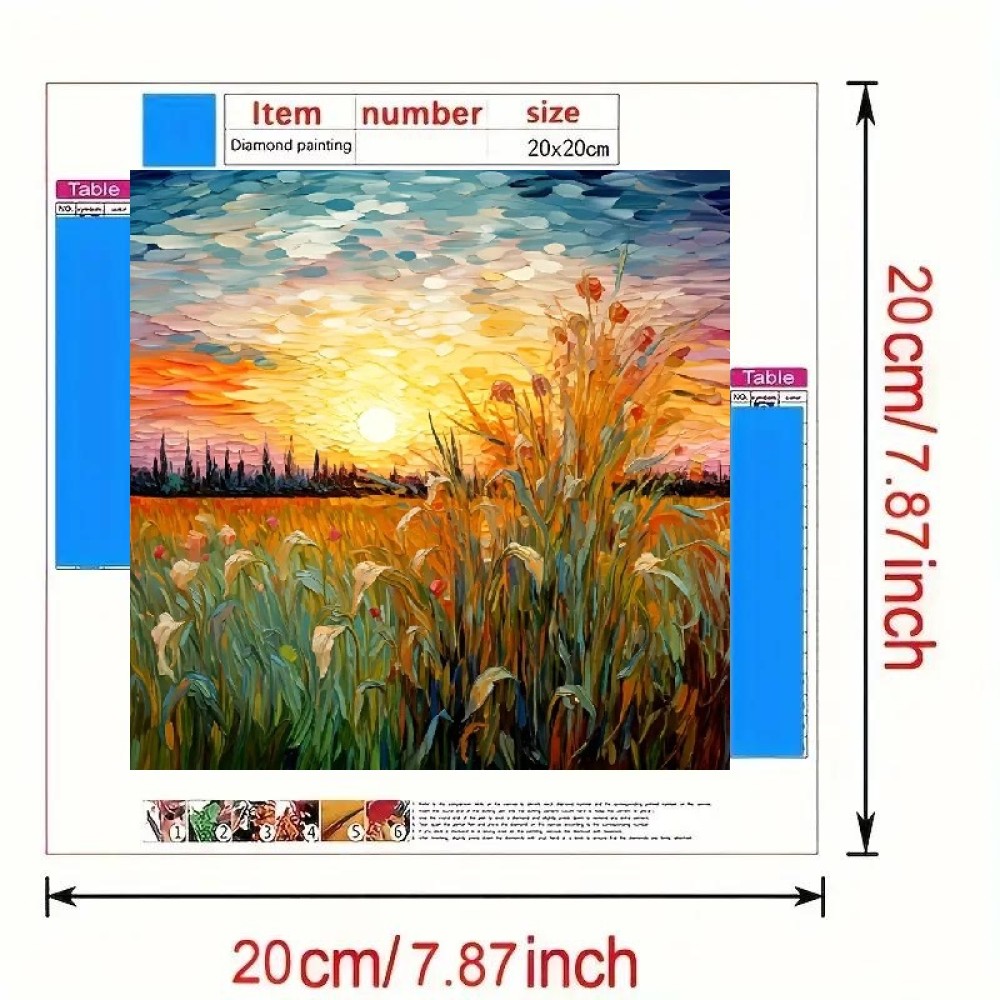 Диамантен гоблен 20 x 20 "Поле с цветя"