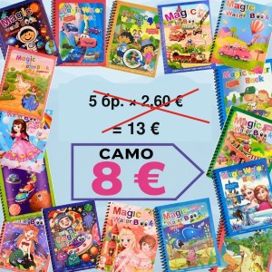 5 бр. Магическа книжка за оцветяване с вода - 8 €