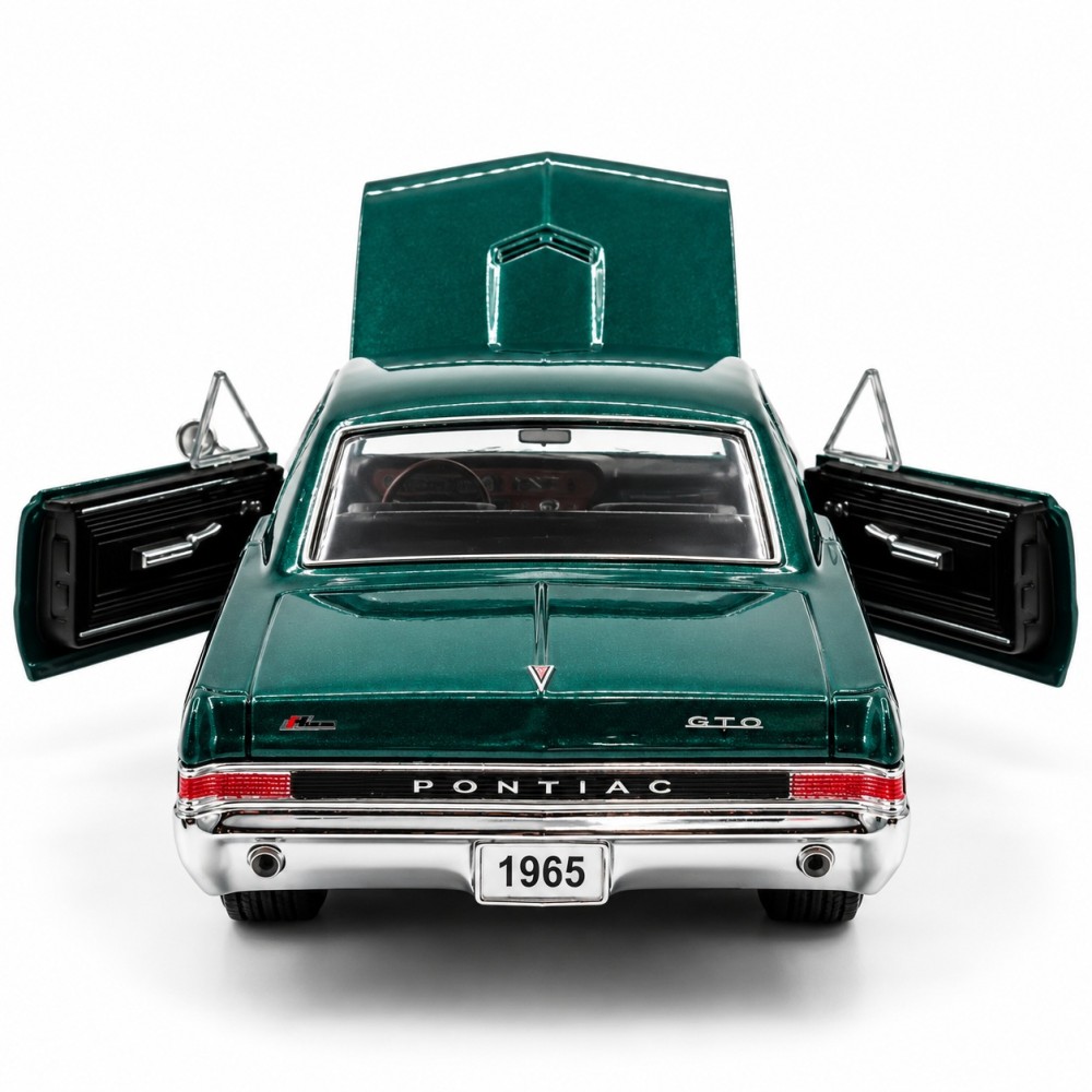 Колекционерски метален модел Pontiac GTO / Понтиак, 1965, WELLY, 1:24, тъмнозелен металик