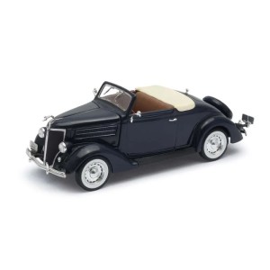 Колекционерски метален модел Ford Deluxe Cabriolet / Форд, 1936, WELLY, 1:24, черен