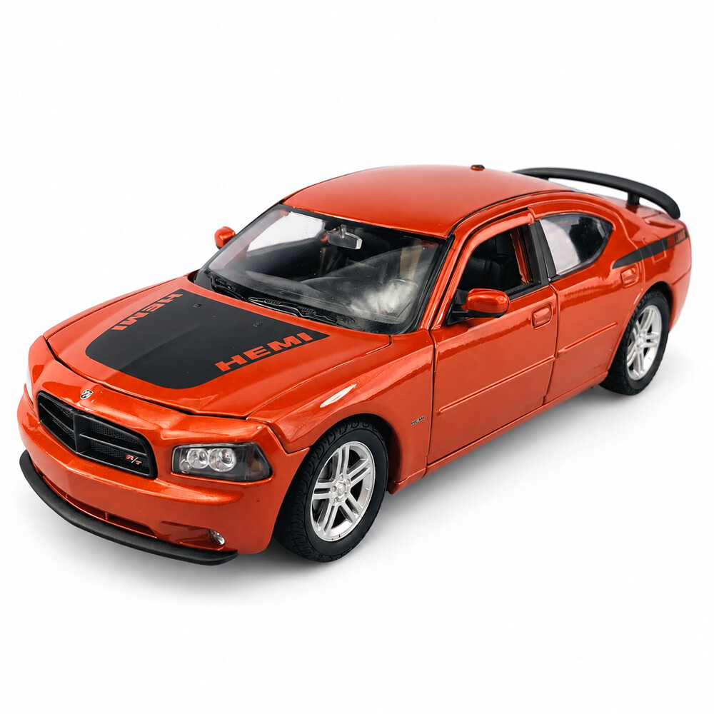Колекционерски метален модел Dodge Charger Daytona R/T / Додж, 2006, WELLY, 1:24, оранжев металик