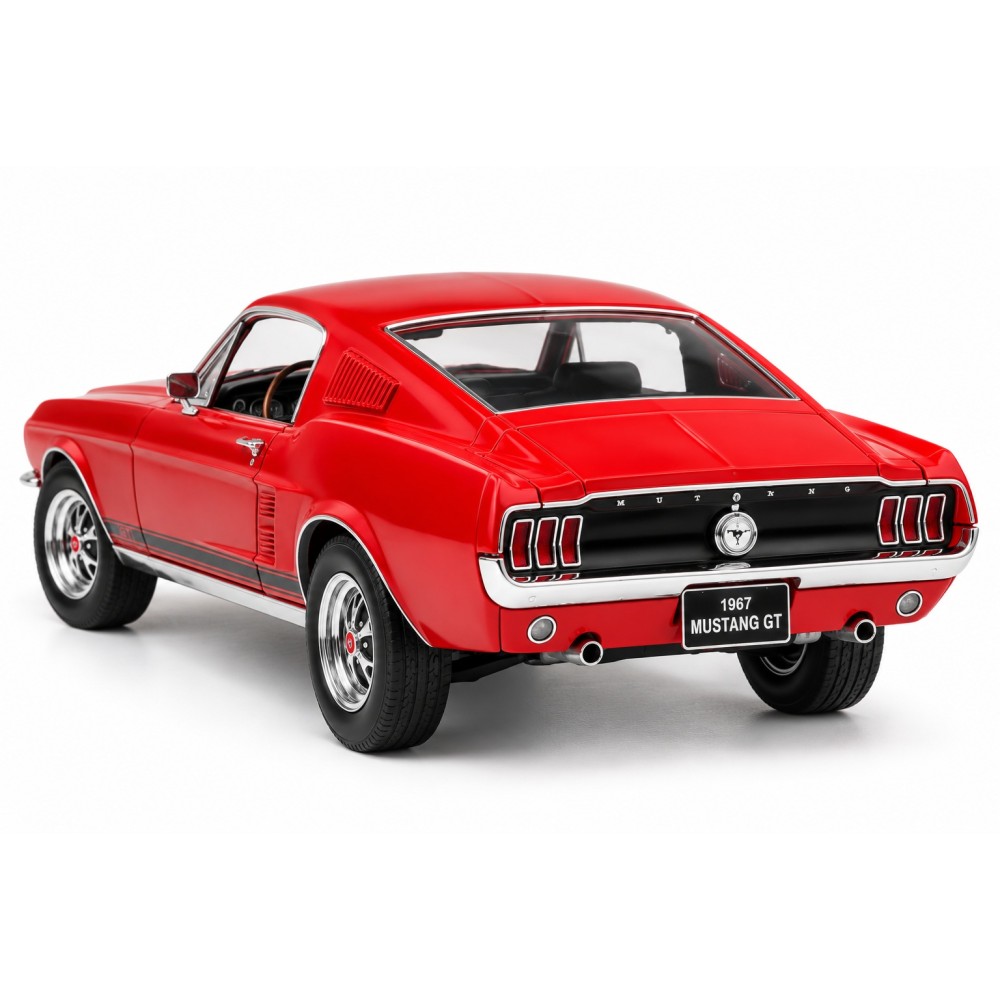 Колекционерски метален модел Ford Mustang GT / Форд Мустанг, 1967, WELLY, 1:24, червен