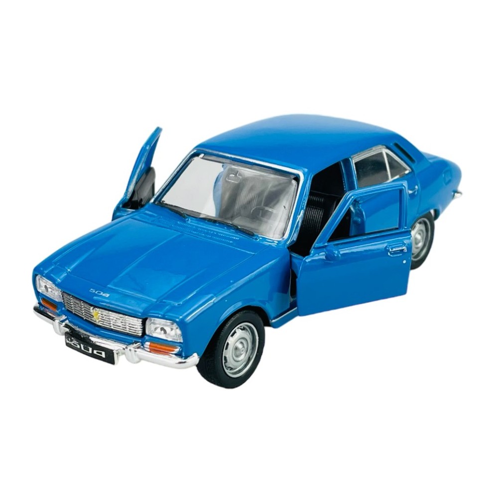 Колекционерски метален модел Peugeot 504 / Пежо, 1975, WELLY, 1:34, син