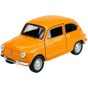 Колекционерски метален модел Fiat 500 Nuova / Фиат, 1957, WELLY, 1:34, жълт