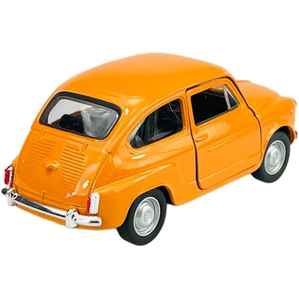 Колекционерски метален модел Fiat 500 Nuova / Фиат, 1957, WELLY, 1:34, жълт
