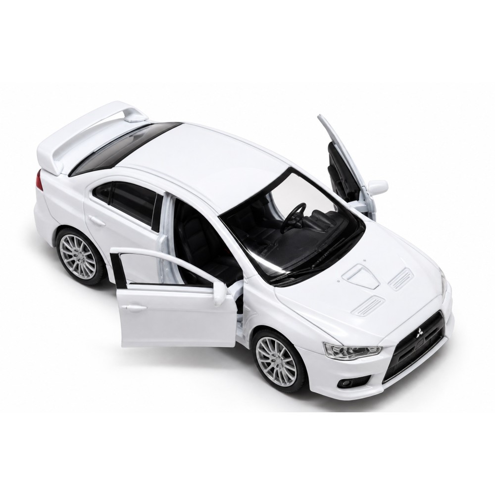 Колекционерски метален модел Mitsubishi Lancer Evolution X / Мицубиши, 2007, WELLY, 1:34, бял
