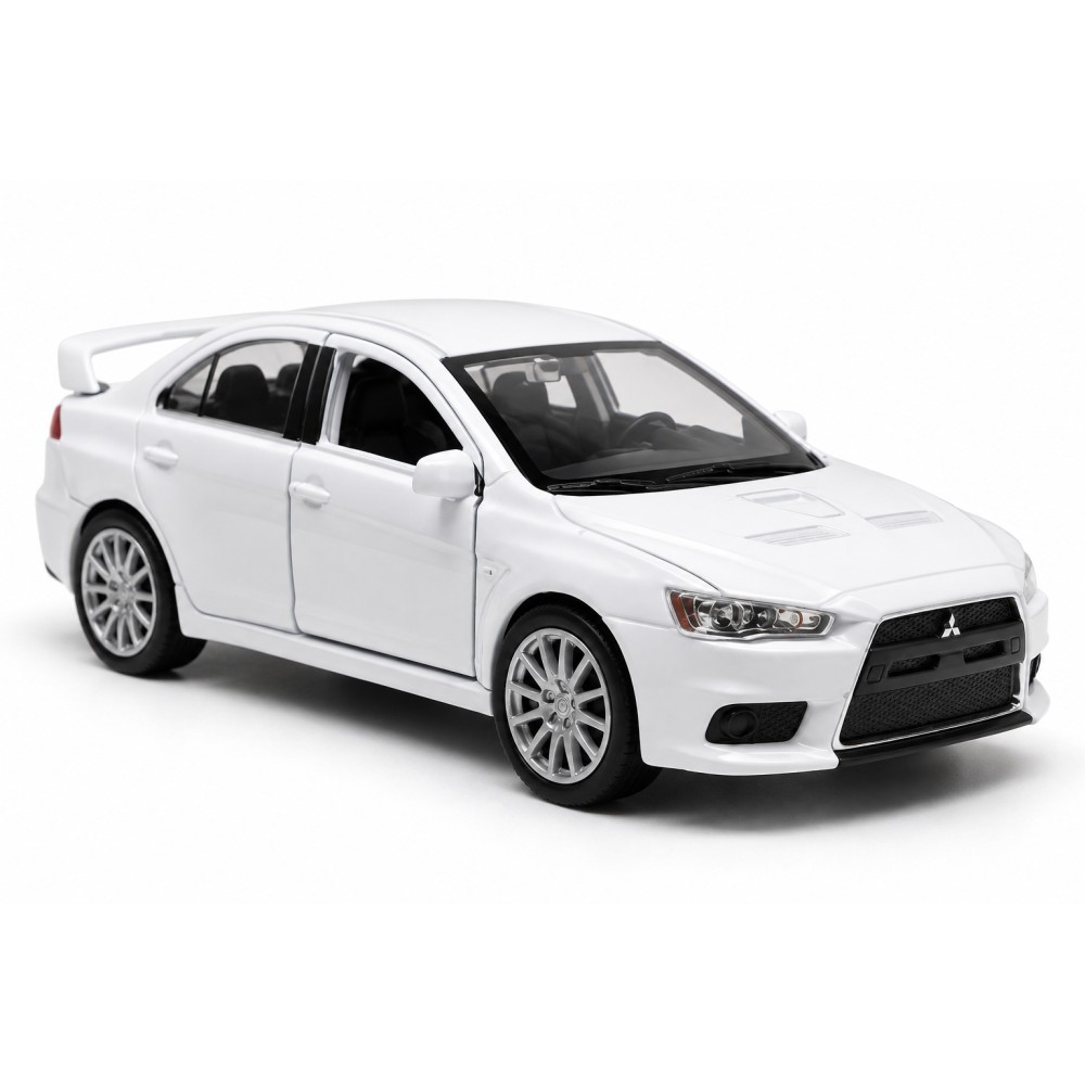 Колекционерски метален модел Mitsubishi Lancer Evolution X / Мицубиши, 2007, WELLY, 1:34, бял