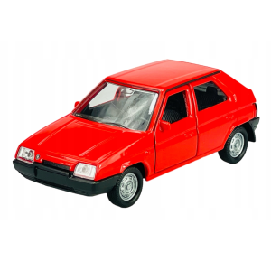 Колекционерски метален модел Skoda Favorit / Шкода Фаворит, WELLY, 1:34, червен