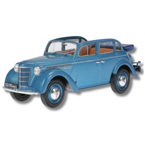 Метална колa Moskwitch 400-420A / Москвич, 1949, Hachette, мащаб 1:24, син цвят