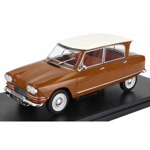 Колекционерски метален модел Citroën Ami 6 Club Break / Ситроен, 1968, EDICOLA, 1:24, кафяво-бял