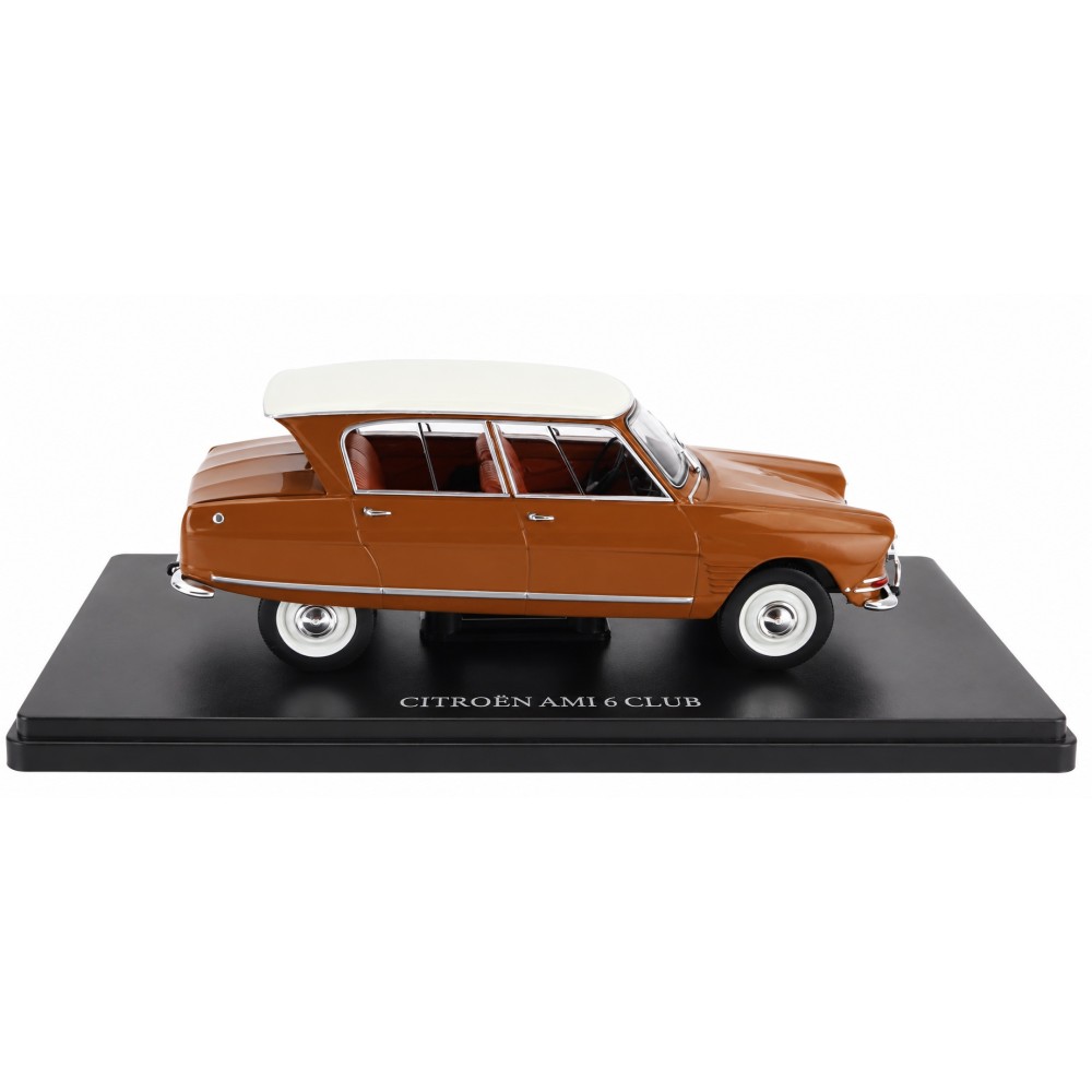 Колекционерски метален модел Citroën Ami 6 Club Break / Ситроен, 1968, EDICOLA, 1:24, кафяво-бял