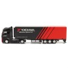 Колекционерски метален модел Mercedes-Benz Actros GigaSpace с полуремарке Yokohama Motorsports / Мерцедес-Бенц, Bburago, 1:43, черно-червен