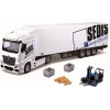 Колекционерски метален модел Mercedes-Benz Actros Sedis Logistics / Мерцедес-Бенц, Bburago, 1:43, бял