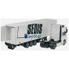 Колекционерски метален модел Mercedes-Benz Actros Sedis Logistics / Мерцедес-Бенц, Bburago, 1:43, бял