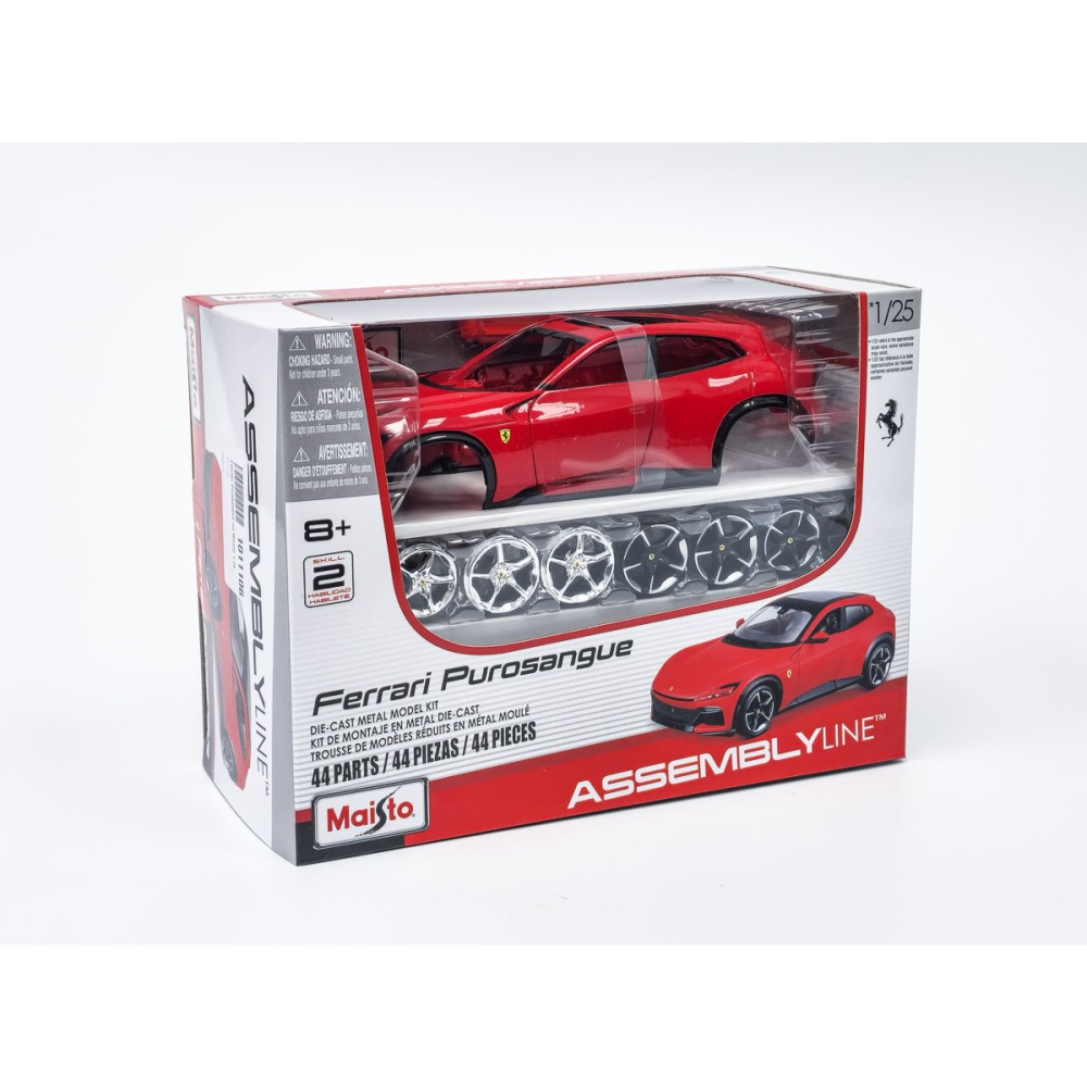 Колекционерски метален модел за сглобяване Ferrari Purosangue / Ферари, 2022, Maisto, 1:24, червен