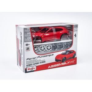 Колекционерски метален модел за сглобяване Ferrari Purosangue / Ферари, 2022, Maisto, 1:24, червен