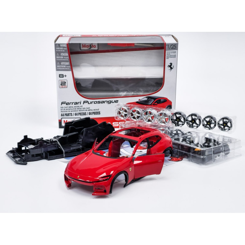 Колекционерски метален модел за сглобяване Ferrari Purosangue / Ферари, 2022, Maisto, 1:24, червен