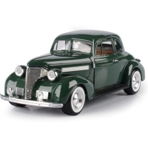 Метална кола Chevrolet Coupe / Шевролет, 1939, Motormax, мащаб 1:24, тъмнозелен цвят