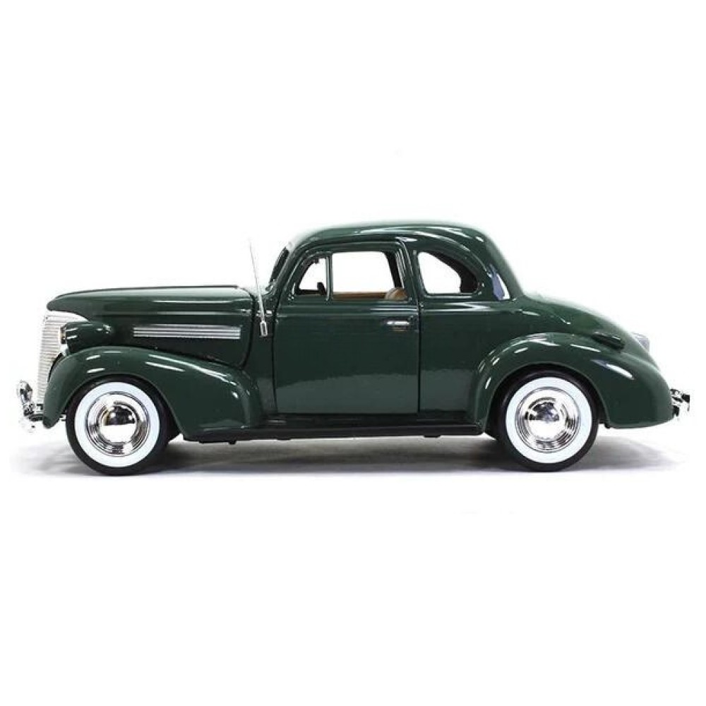Метална кола Chevrolet Coupe / Шевролет, 1939, Motormax, мащаб 1:24, тъмнозелен цвят