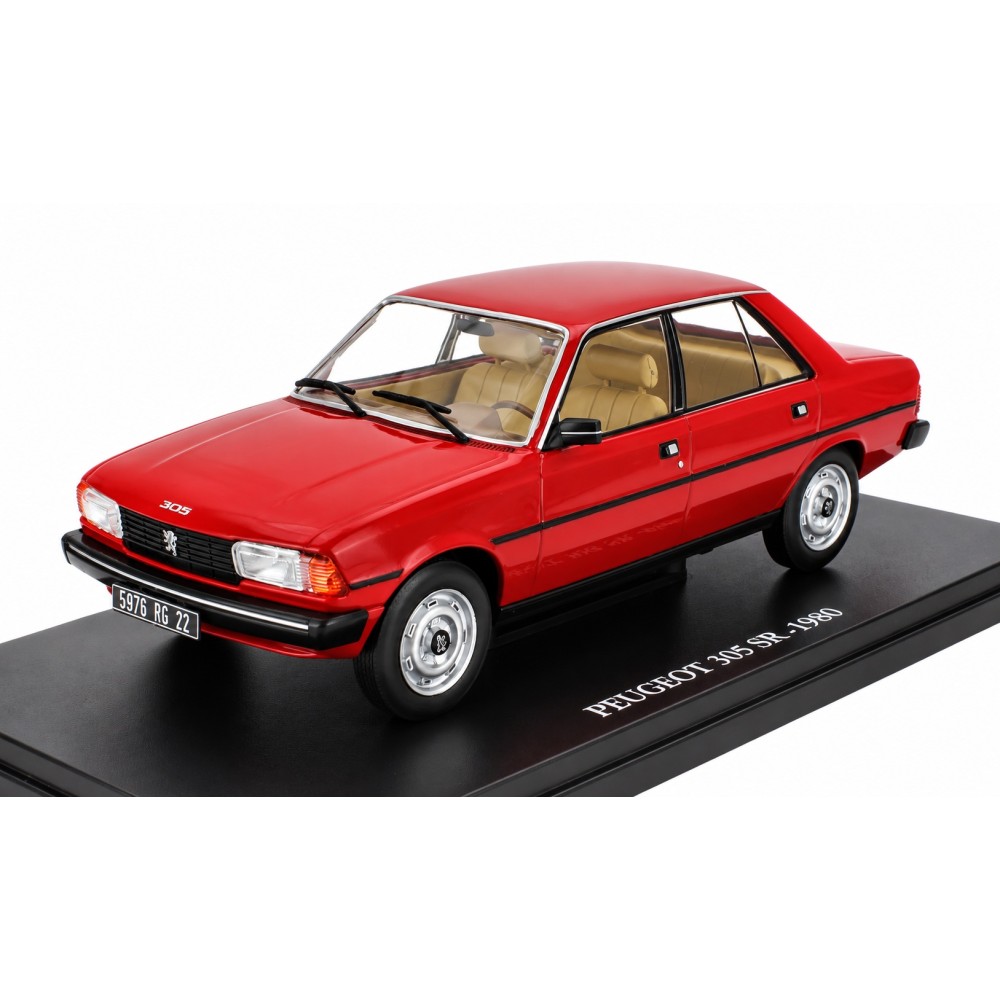 Колекционерски метален модел Peugeot 305 SR / Пежо, 1980, EDICOLA, 1:24, червен