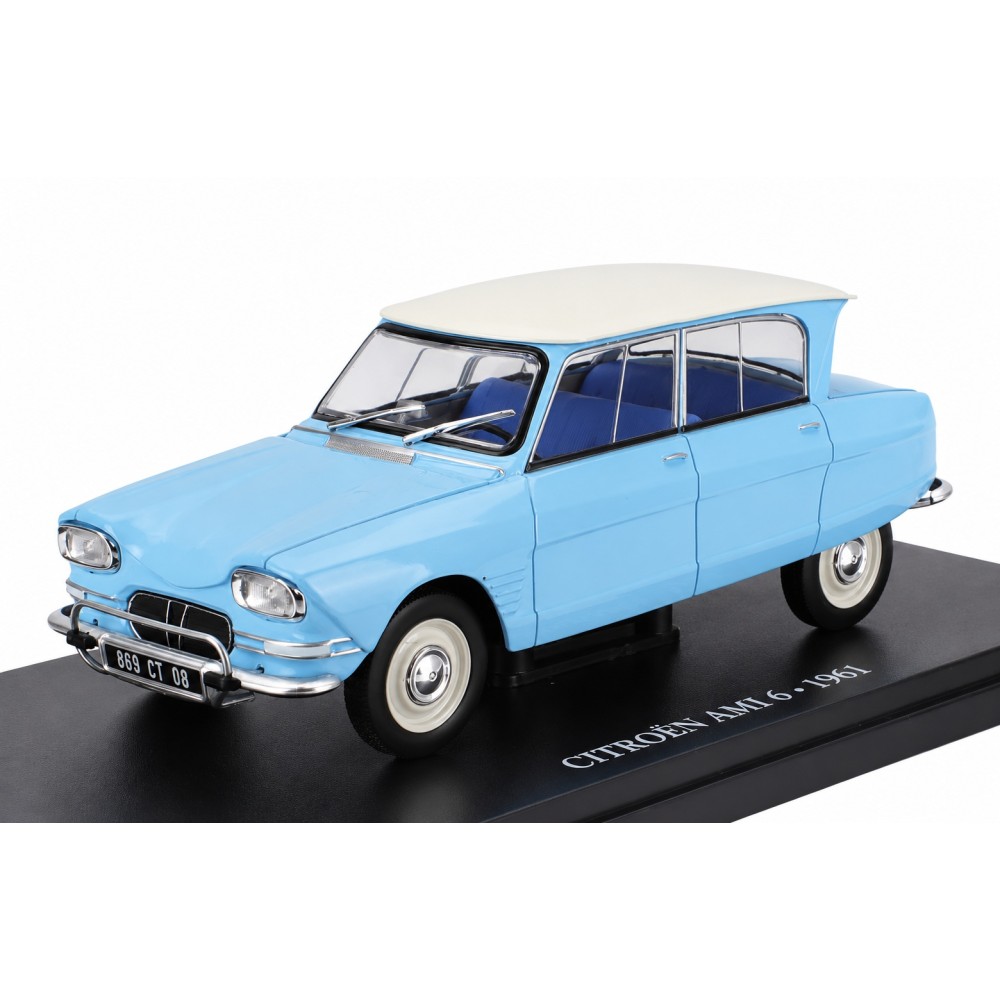 Колекционерски метален модел Citroën Ami 6 / Ситроен, 1961, EDICOLA, 1:24, светлосин