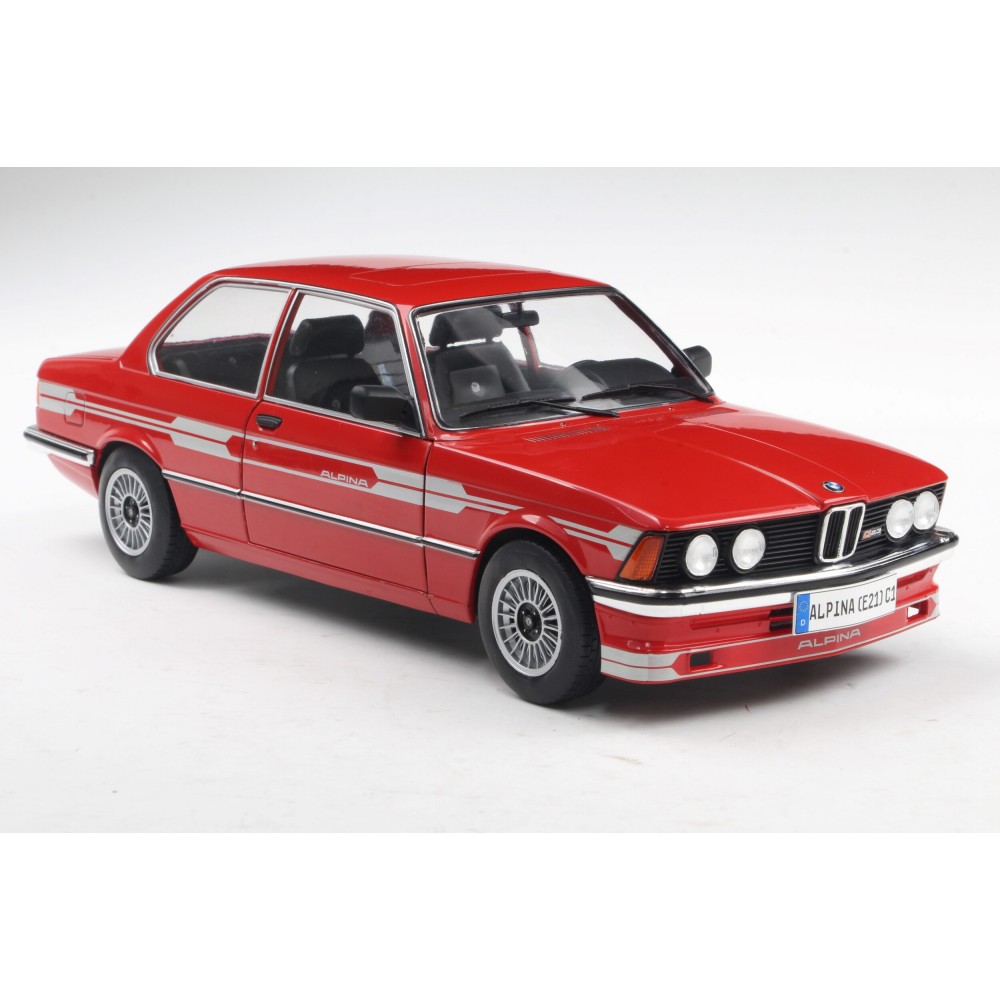 Метална кола BMW Alpina (E21) C1 2.3 / БМВ, 1980, Solido, мащаб 1:18, червен цвят