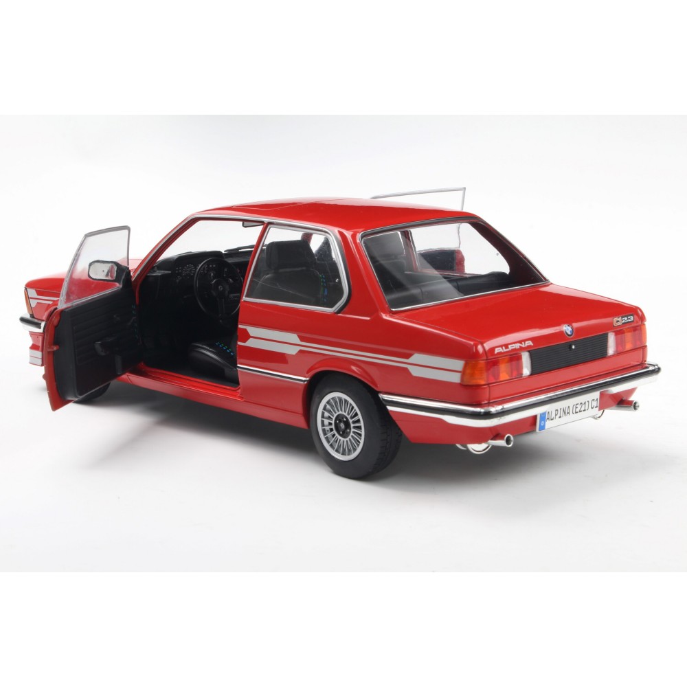 Метална кола BMW Alpina (E21) C1 2.3 / БМВ, 1980, Solido, мащаб 1:18, червен цвят