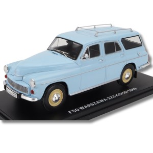 Колекционерски метален модел Warszawa 223 FSO Kombi / Варшава, 1965, EDICOLA, 1:24, светлосин