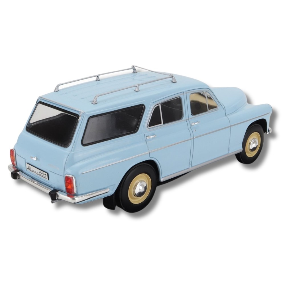 Колекционерски метален модел Warszawa 223 FSO Kombi / Варшава, 1965, EDICOLA, 1:24, светлосин