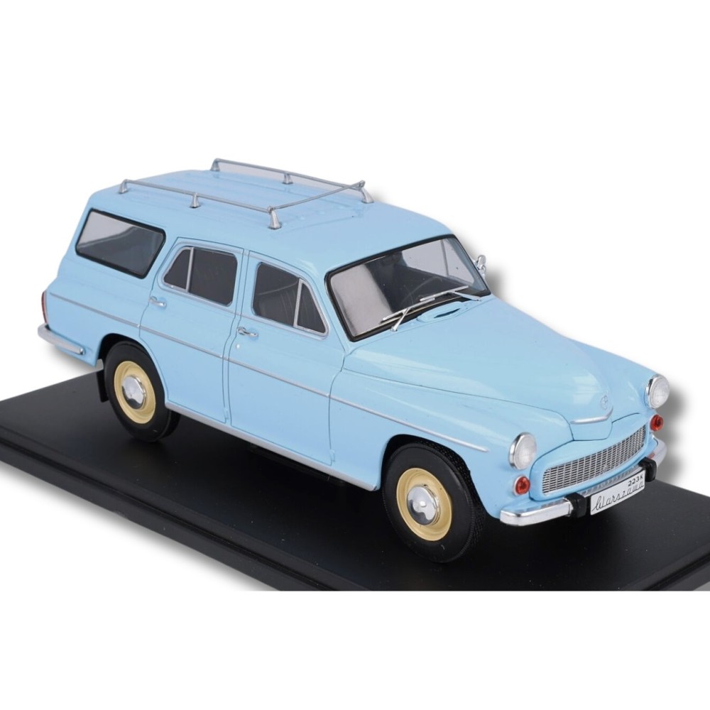 Колекционерски метален модел Warszawa 223 FSO Kombi / Варшава, 1965, EDICOLA, 1:24, светлосин