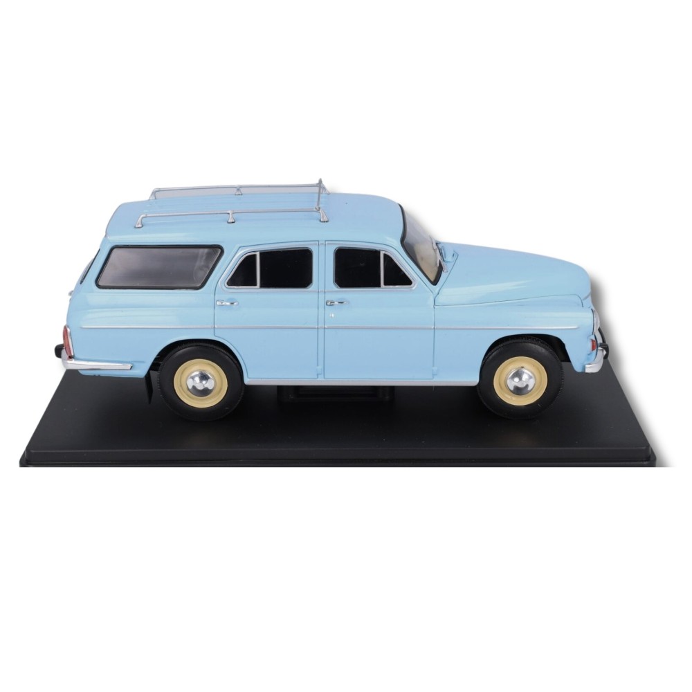 Колекционерски метален модел Warszawa 223 FSO Kombi / Варшава, 1965, EDICOLA, 1:24, светлосин