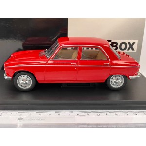 Метална колa Peugeot 204 / Пежо, 1968, WhiteBox, мащаб 1:24, червен цвят