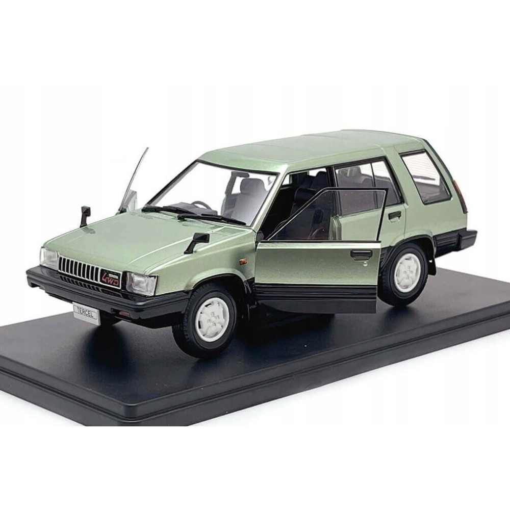 Колекционерски метален модел Toyota Tercel / Тойота, 1982, WhiteBox, 1:24, светлозелен металик