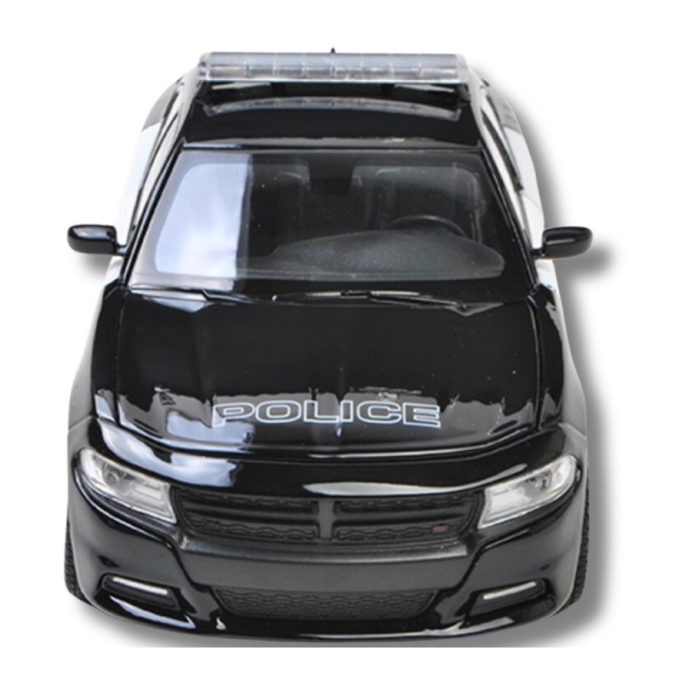 Метална колa Dodge Charger Pursuit / Додж, 2016, WELLY, мащаб 1:24, черно-бял цвят