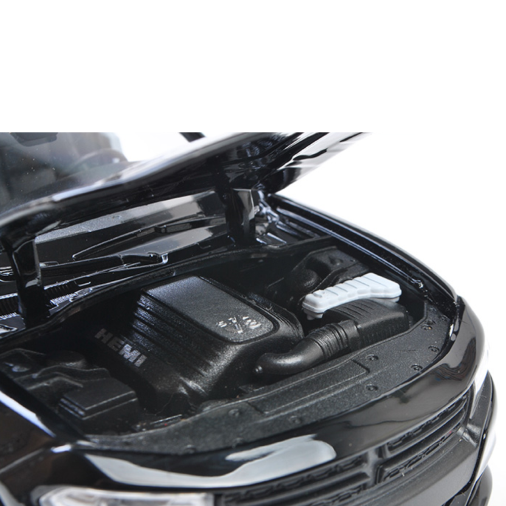 Метална колa Dodge Charger Pursuit / Додж, 2016, WELLY, мащаб 1:24, черно-бял цвят