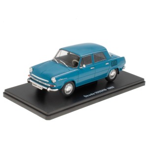 Метална кола Skoda 1000MB / Шкода, 1969, Hachette, мащаб 1:24, син цвят
